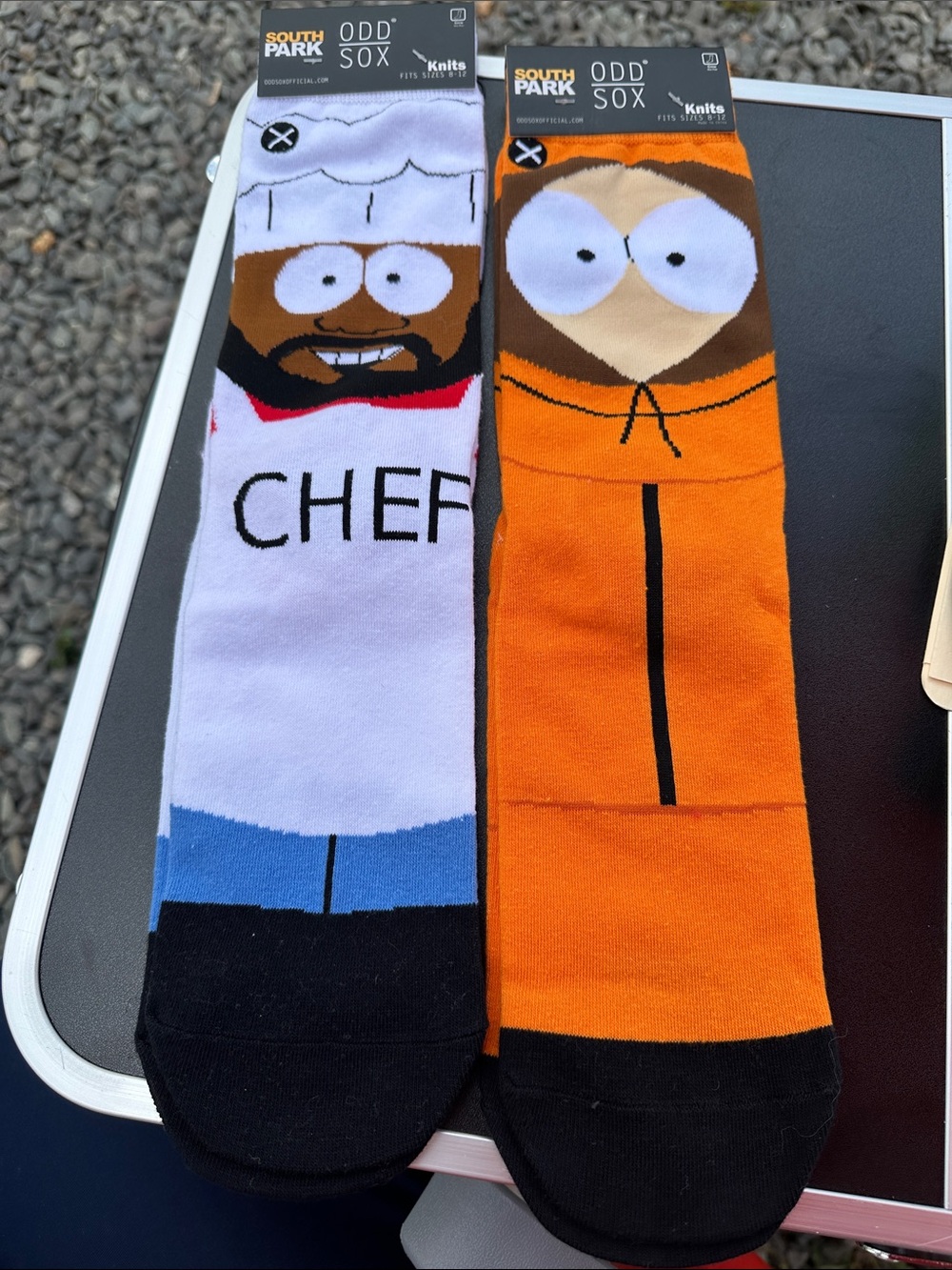 Hot Topic South Park Chef & Kenny Crew Socks - White, Orange, Black